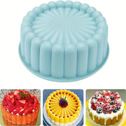 Silicone Cake Pan Reusable Round Mold for Baking Tarts Pies Brownies