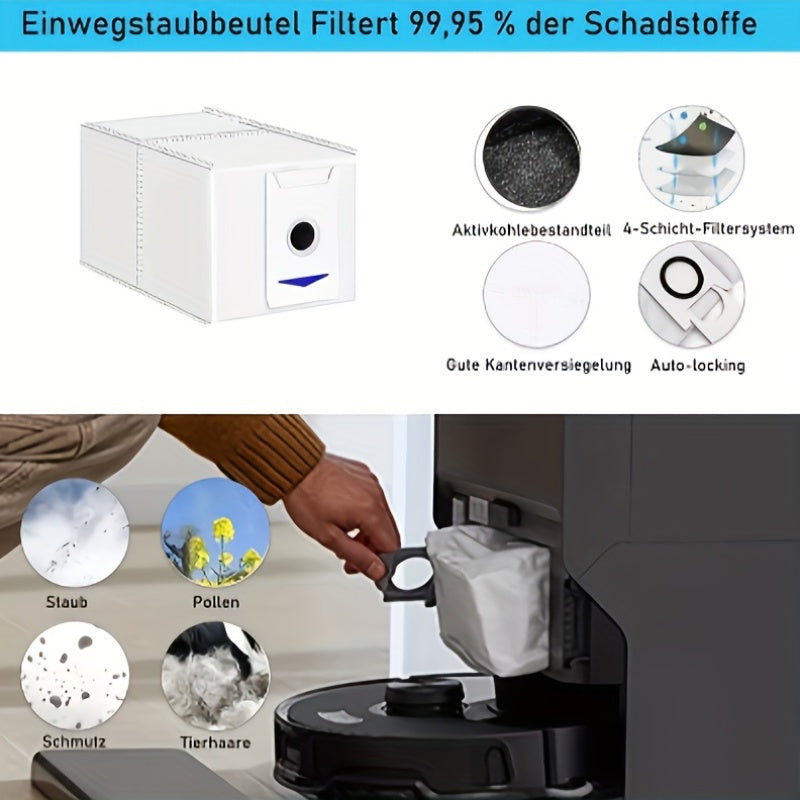 25pcs Robot Vacuum Accessories Set for ECOVACS T30 OMNI & T30 PRO Main Side Brush Filter Mop Dust Bag