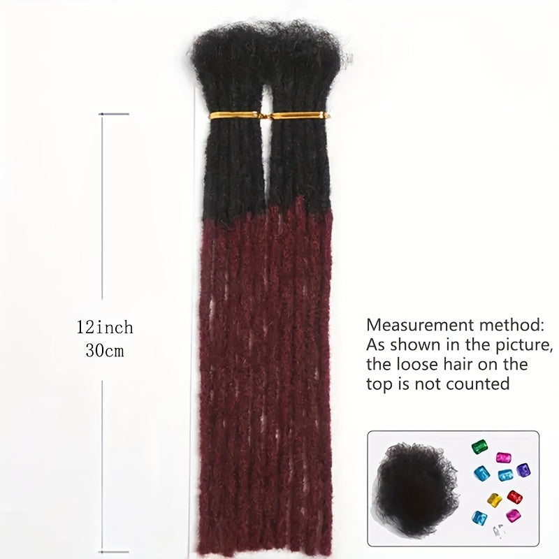 Men's Dreadlock Extensions 0.4cm 10 Strands Human Hair Braids