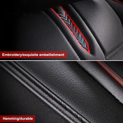 Universal Car Seat Cover Full Set Waterproof PU Leather Beige Full Coverage