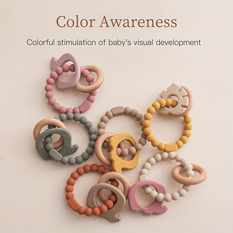 Bola uchun fil shaklidagi tishlagich, BPA bepul, molar tishlash o'yinchoqi