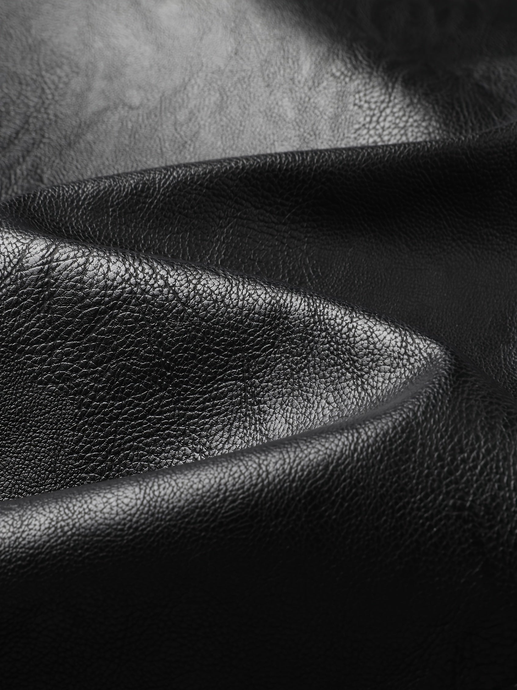 PU teridan yasalgan erkaklar uchun zip-up mototsikl kurtkasi