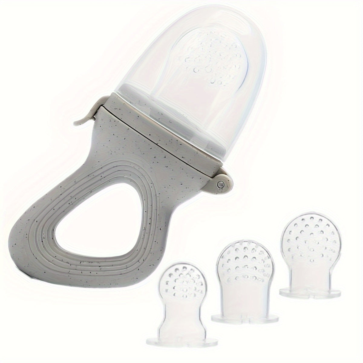 Baby Food Feeder Set with 3 Soothing Items Fruit Feeder Teething Toy BPA-Free Silicone