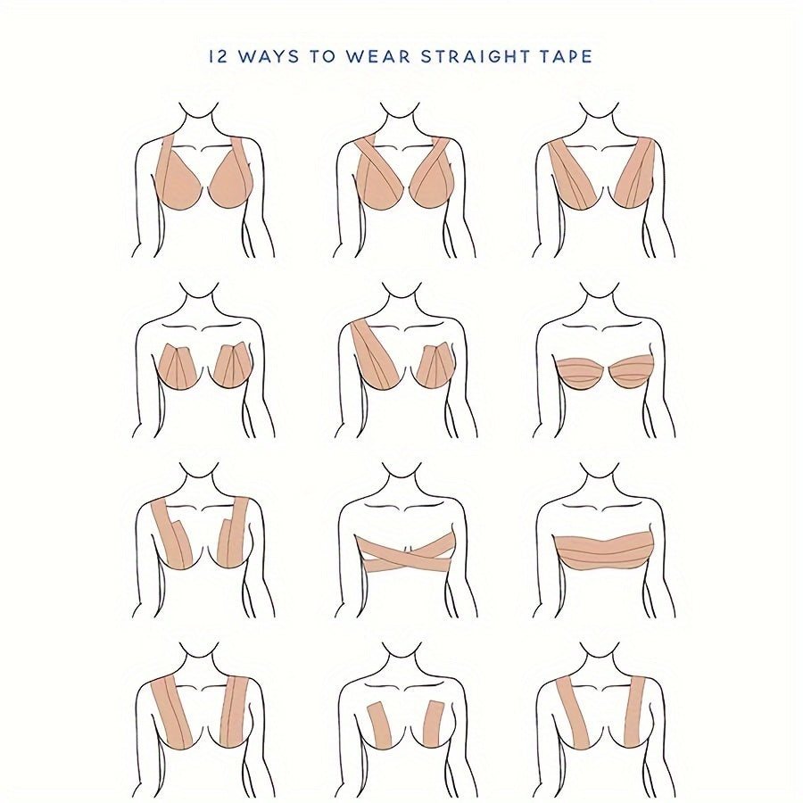 Invisible Cotton Breast Lift Tape for Women Strapless Bra Stickers 16.4 Inches