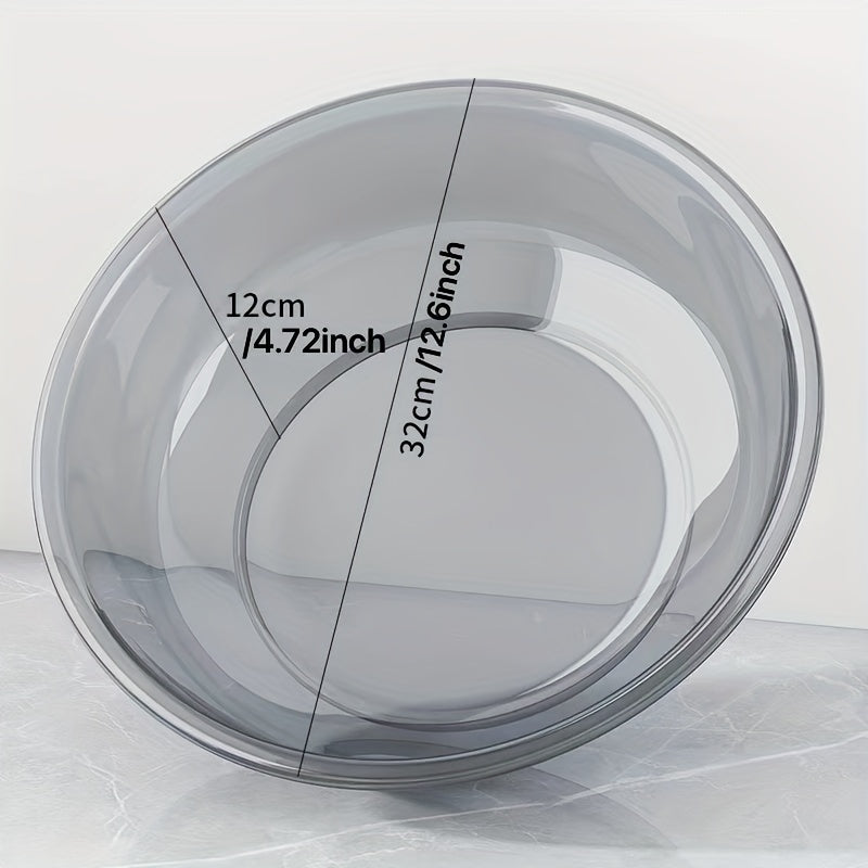 Clear Plastic Wash Basin Large Bathroom Utility Electricity-Free