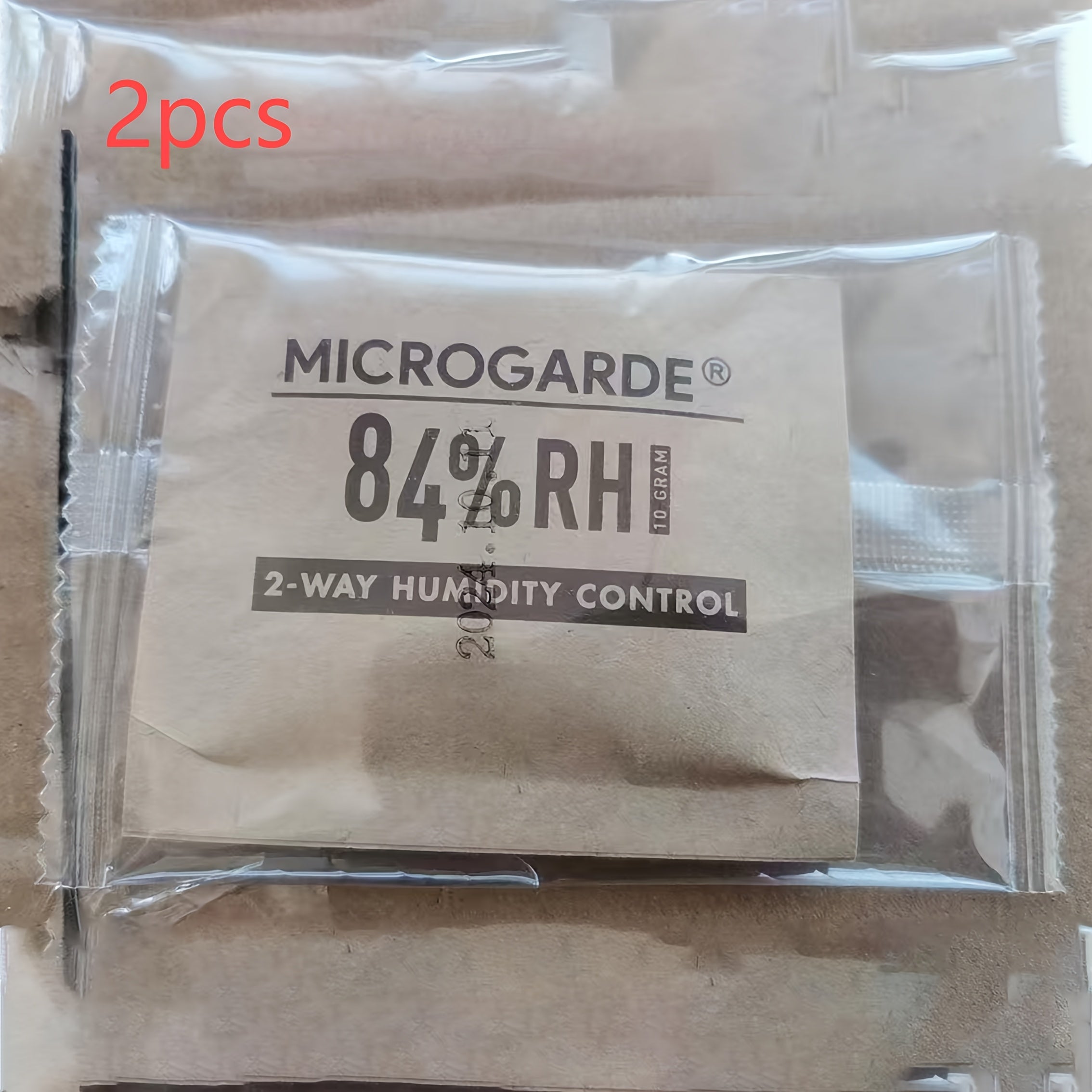 2pcs Portable Cigar Humidity Control Bags Beige Dual-Action No Electricity