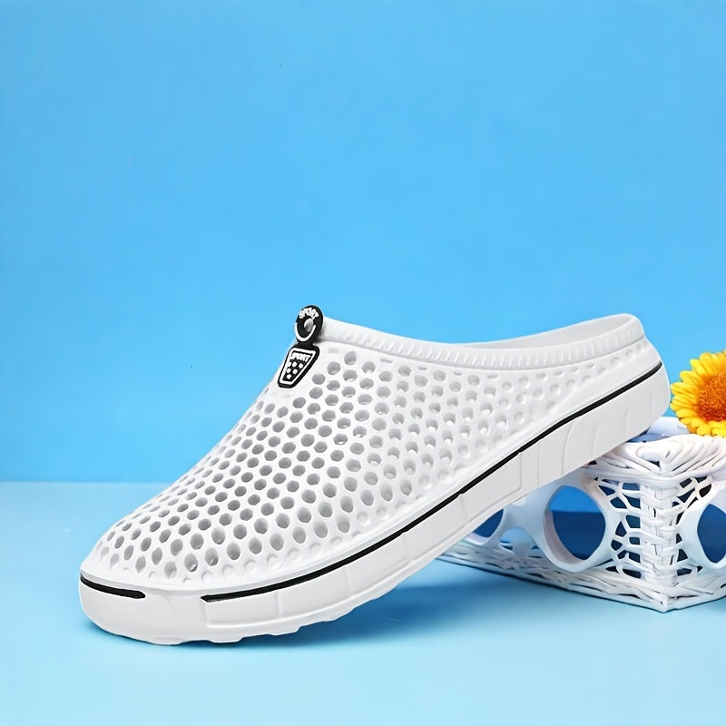 Women's Lightweight Pink Mesh Slip-On Sandals for Summer, Breathable Comfort