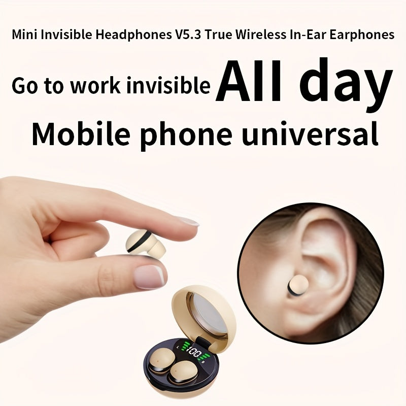 Mini Wireless Earbuds Invisible Bluetooth Headphones with Microphone for Men and Women