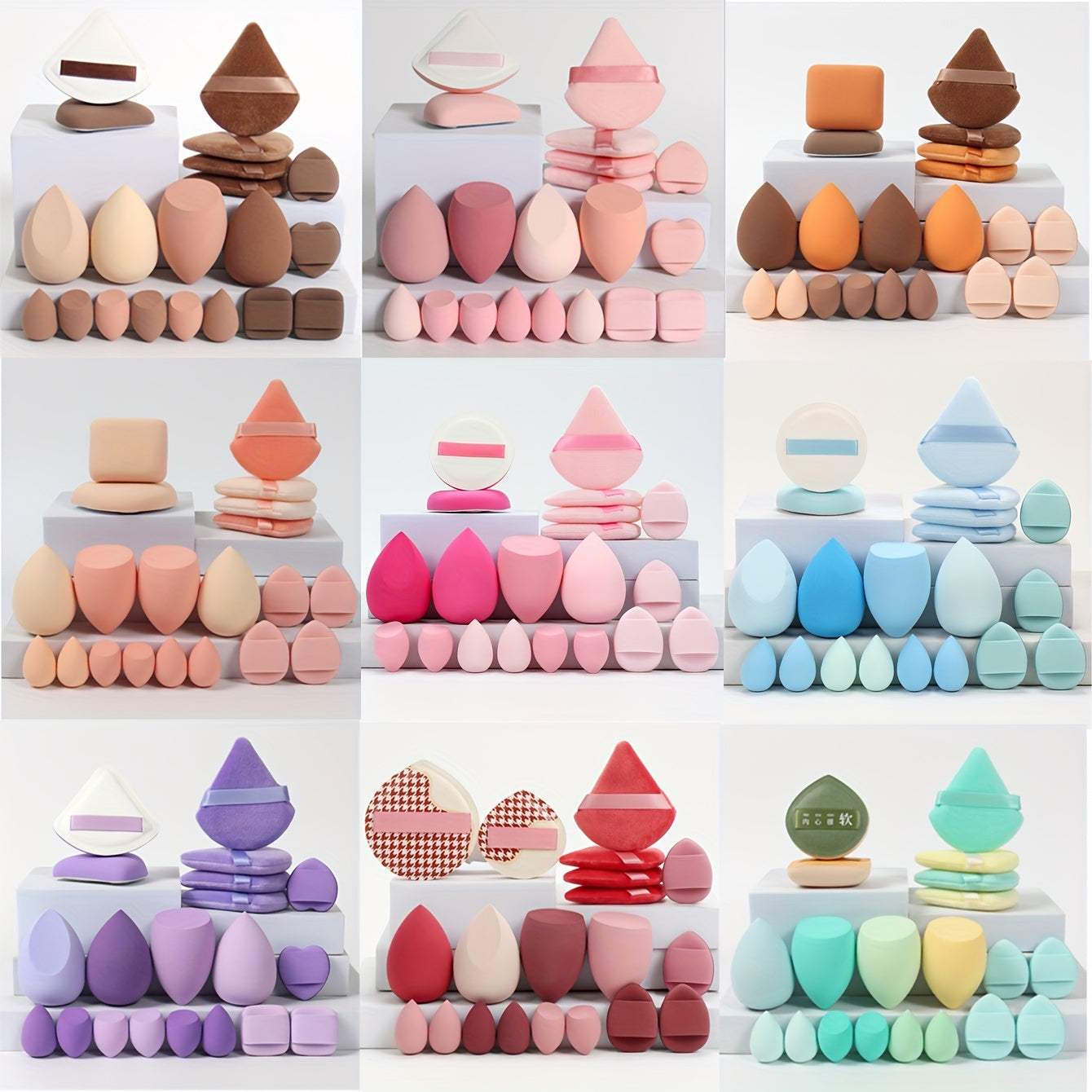 20-Piece Makeup Sponge Set Latex-Free Blending Sponges for Foundation Concealer
