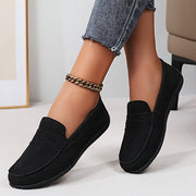 Women’s Faux Cover Loafers Slip-On Flats Round Toe Comfortable All-Season