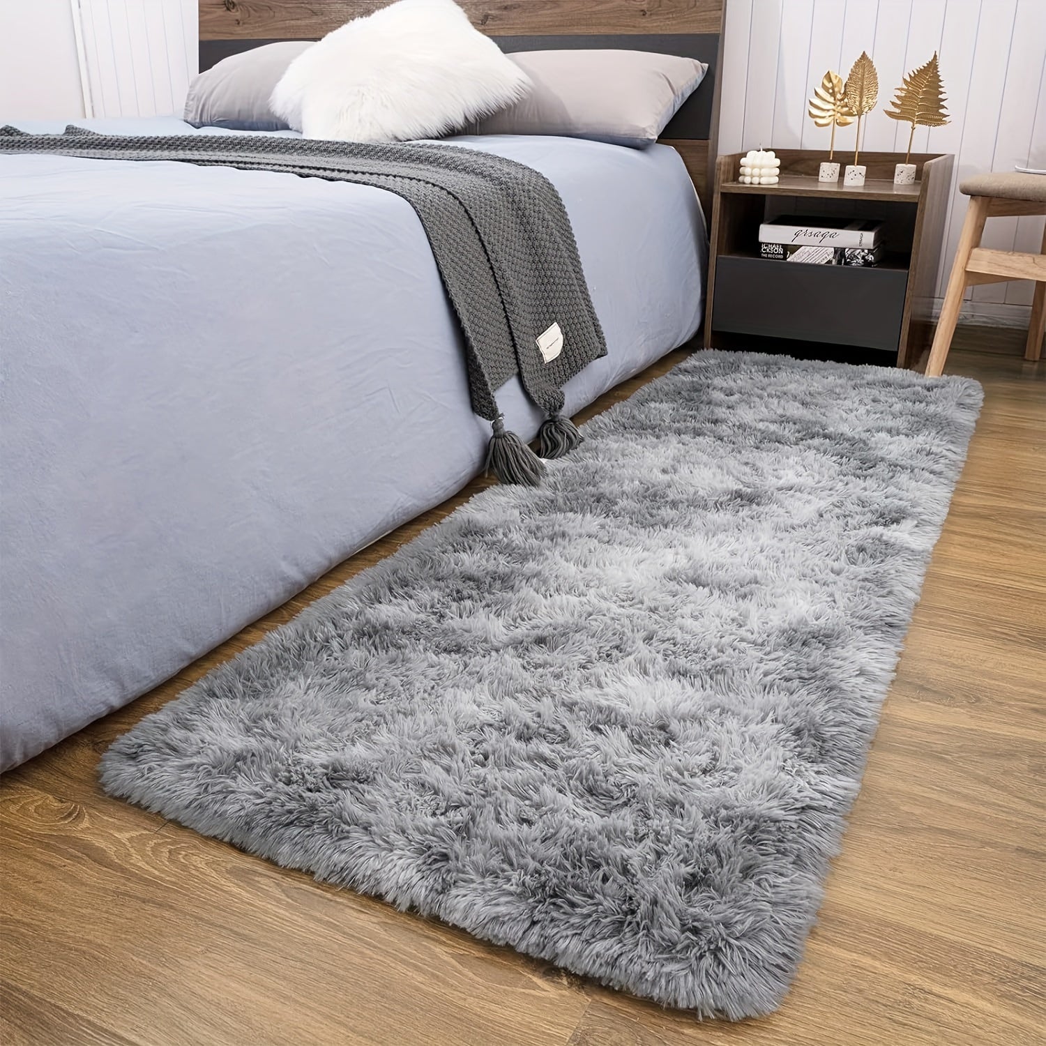 Fluffy Plush Area Rug Non-Slip Soft Stain-Resistant for Living Room Bedroom