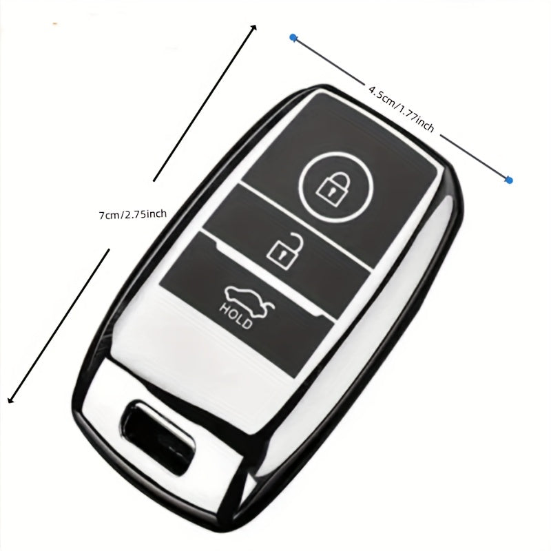 Kia modellari uchun TPU avtomobil kaliti qopqog'i, kalit zanjirli himoya qutisi