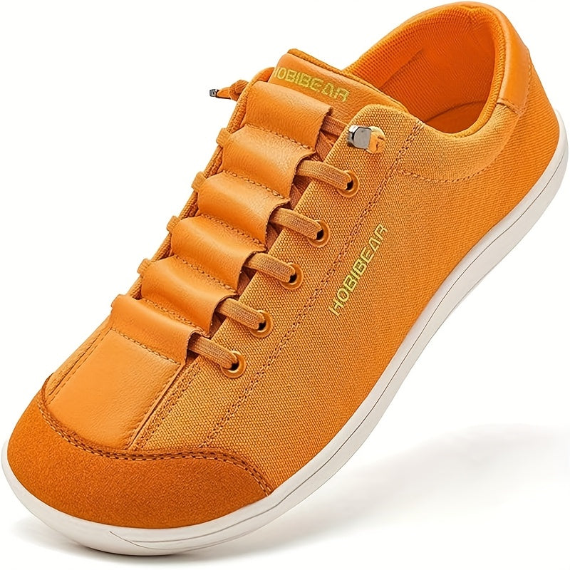 Women's Breathable Canvas Sneakers Wide Toe Casual Shoes All Season