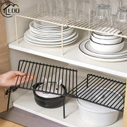 Expandable Metal Shelf Organizer for Kitchen Countertop Space-Saving Rustproof Carbon Steel