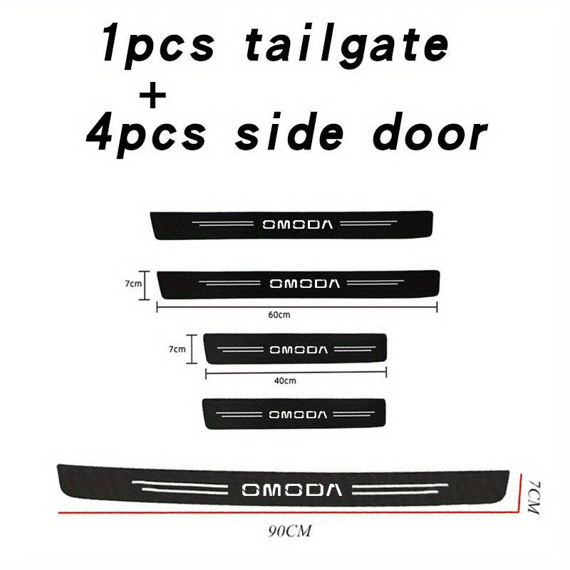 Car Sill Protector Sticker Waterproof Decorative Pedal Protection Strip for Sedan