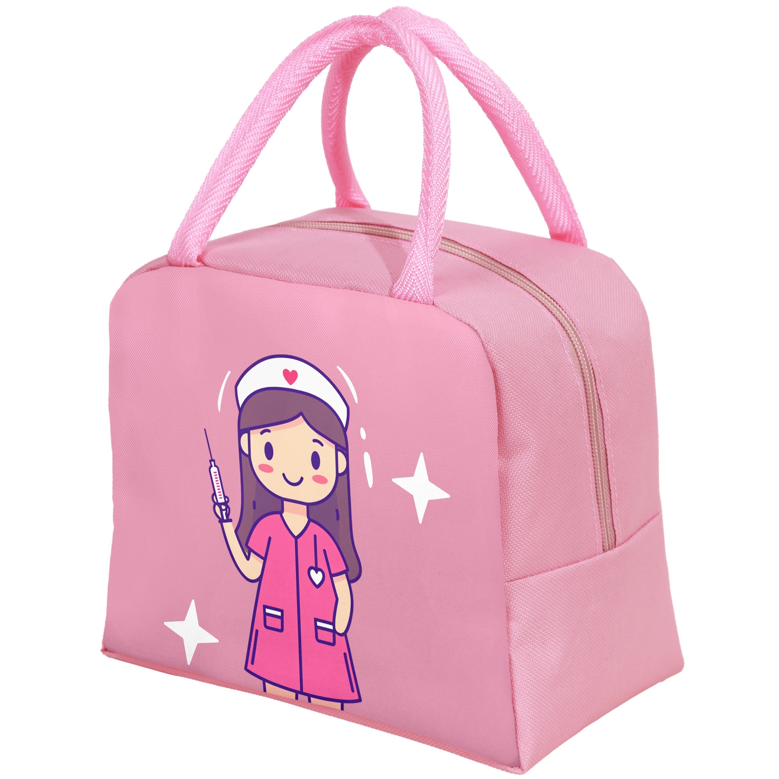 Insulated Lunch Tote for Work Travel or Picnic, Oxford Cloth, Easy Carry