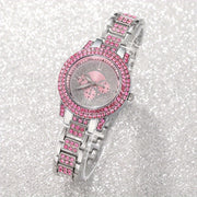 Women's Jewelry Set Quartz Watch Cross Pendant Necklace Bracelet Gift for Mom Girlfriend