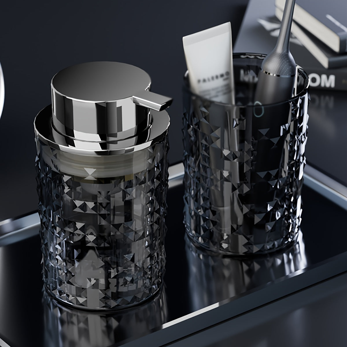 Dispensador de jabón reutilizable de espuma para limpiador facial, champú y gel de ducha, accesorio moderno para baño