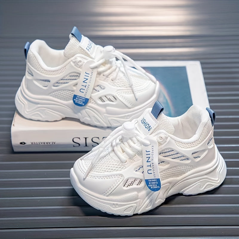 Boys' Mesh Low Top Sneakers Breathable Lightweight All-Season Casual Shoes