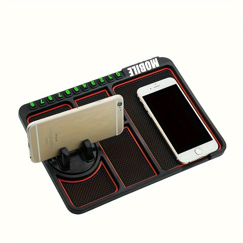 Soporte universal para teléfono de coche, soporte antideslizante para tablero con rotación de 360°