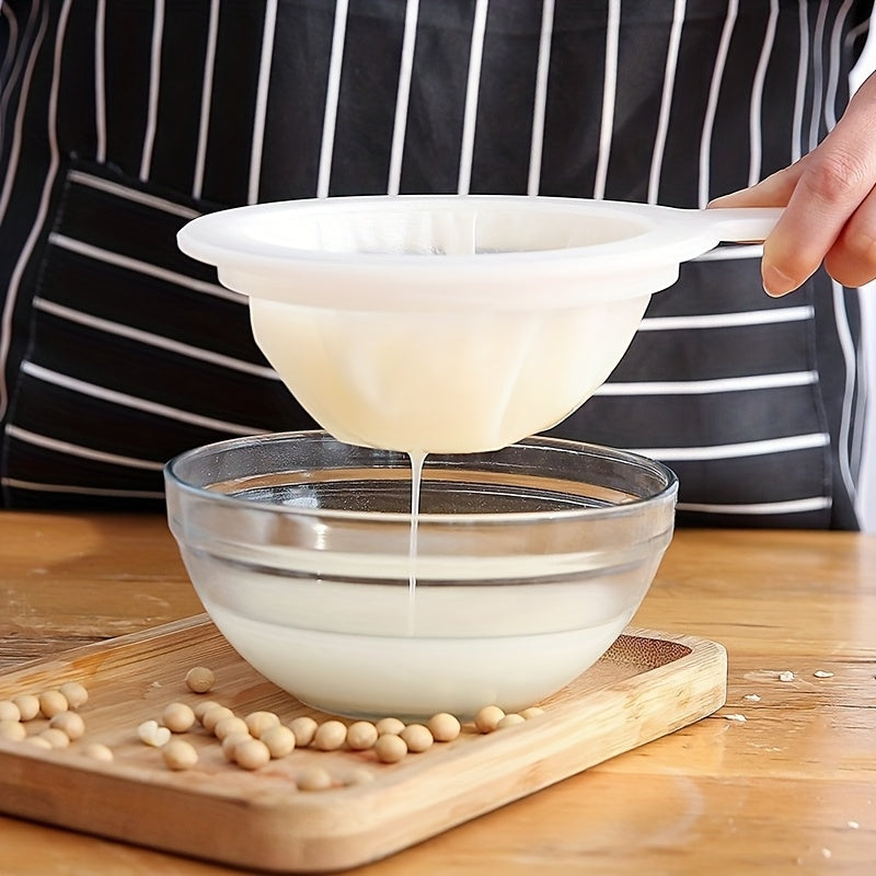 FineMesh 200-Mesh Ultra-Fine Mesh Strainer - Soya sutini, qahvani, yogurtni, sharbatni filtrlaydigan ideal - Qattiq moddalarni suzish uchun oziq-ovqat xavfsiz plastik oshxona elak.