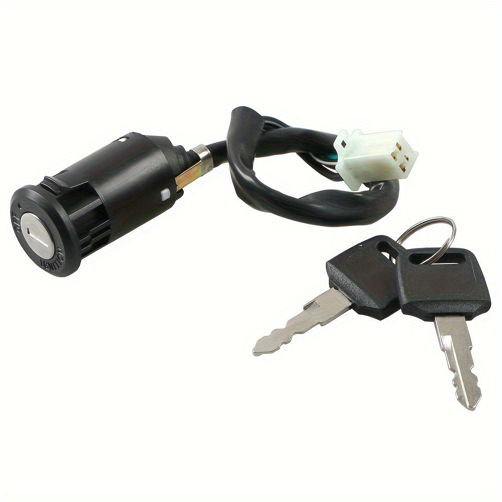 Universal Motorcycle Ignition Switch 4 Pin Key for Bikes and Scooters