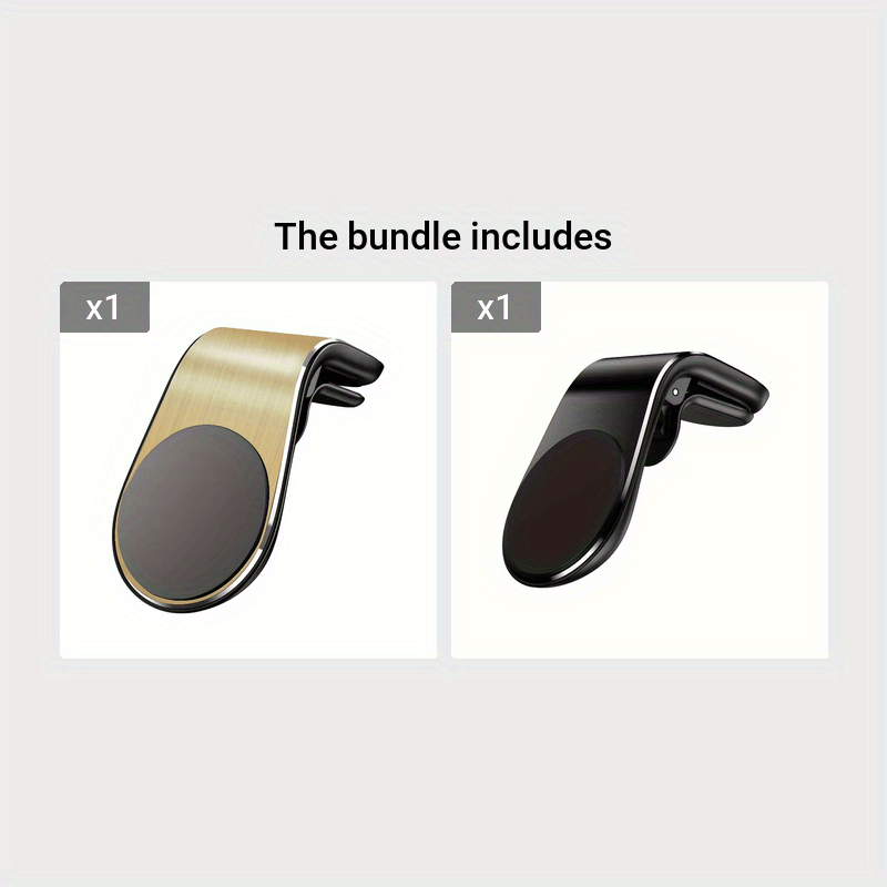 L-Shaped Magnetic Car Phone Mount Aluminum Alloy Dashboard Holder for Smartphones