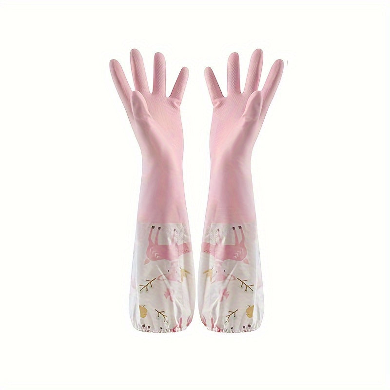 Uzoq uzunlikdagi silikon tozalash qo'lqoplari, suv o'tkazmaydigan, ikkala qo'l uchun mos, oshxona, hammom, avtomobil yuvish va uy ishlariga xavfsiz, kuchli va ko'p maqsadli tozalash aksessuarlari, har bir uy uchun zarur, mukammal Thanksgiving sovg'asi.