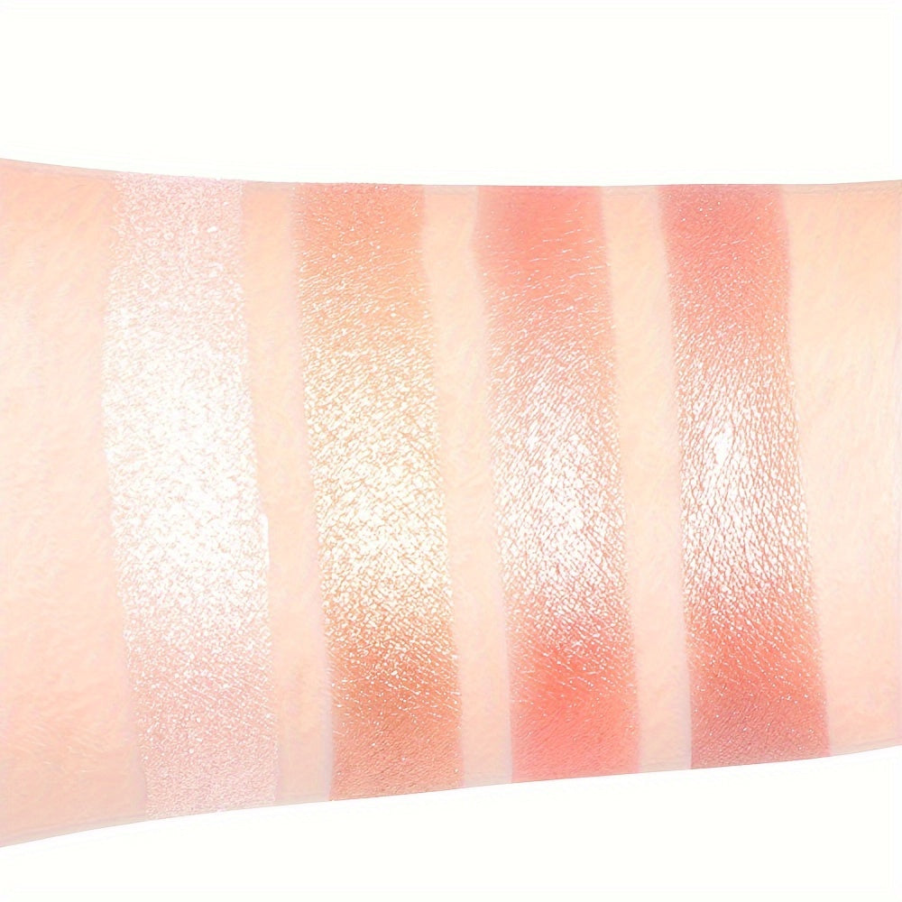 Paleta de iluminador de 4 tonos para mujer con contorno de rubor y acabado con purpurina