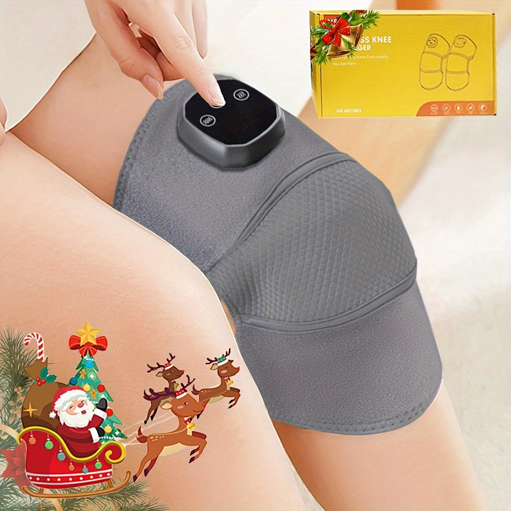 Adjustable Heat and Vibration Knee and Leg Massager Rechargeable USB Body Pain Relief