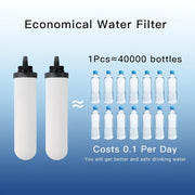 Two 7-Inch Ceramic Water Filter Cartridges for Gravity and Household Systems Pack of 2