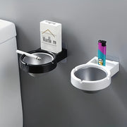 Modern Wall-Mounted Ashtray with Shelf No Drilling Needed for Home or Office