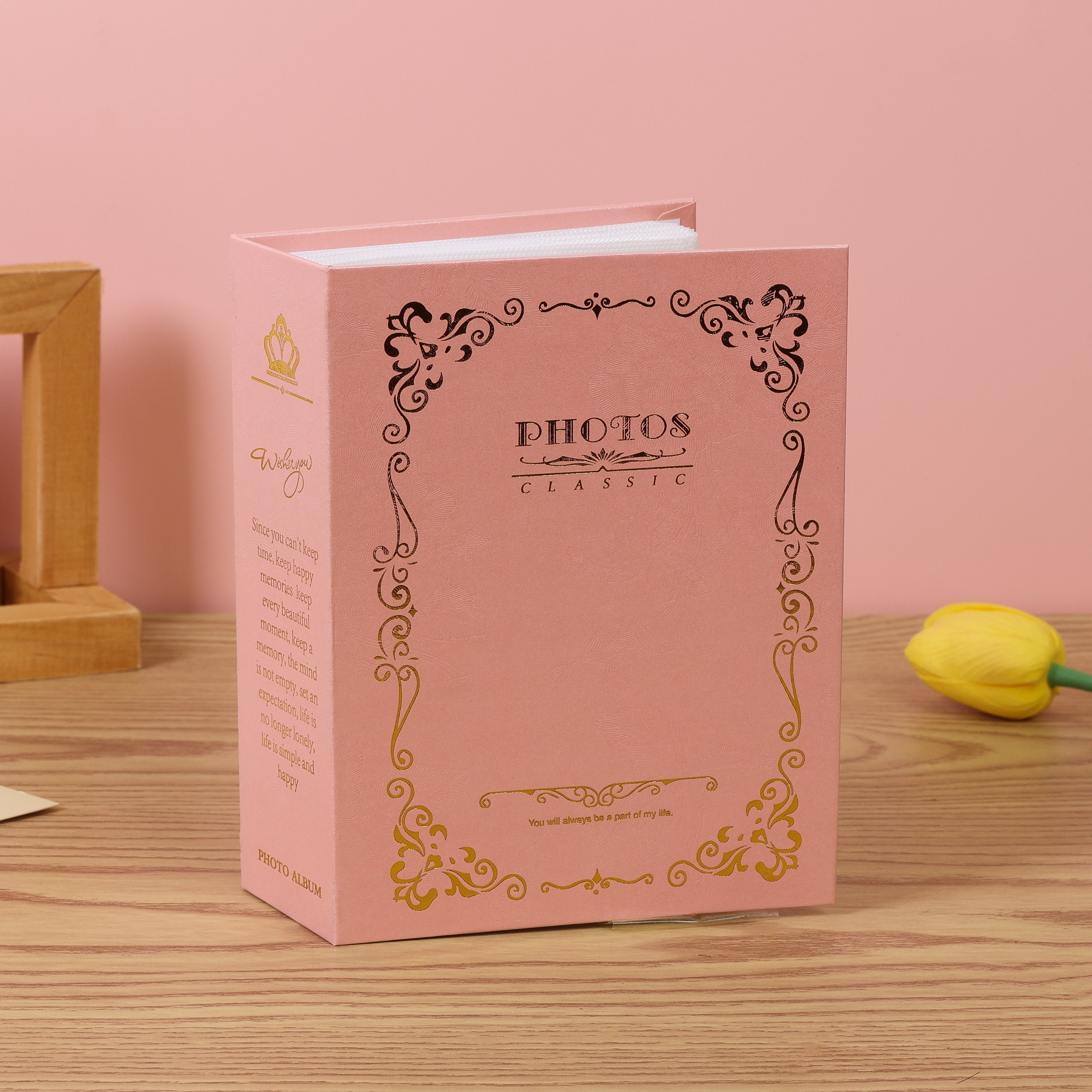 Baby Photo Album 10.16cm x 15.24cm with 100 Double Interstitials for Milestones and Holidays