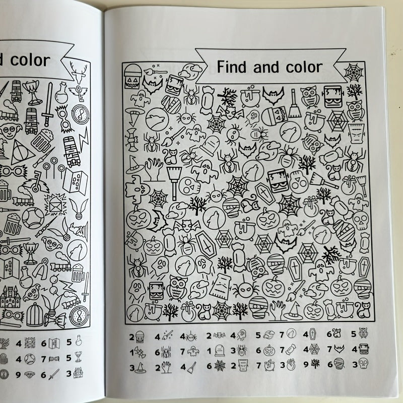 Children's Interactive Hidden Objects Book for Kids Age 3+ White Paper Educational Puzzles