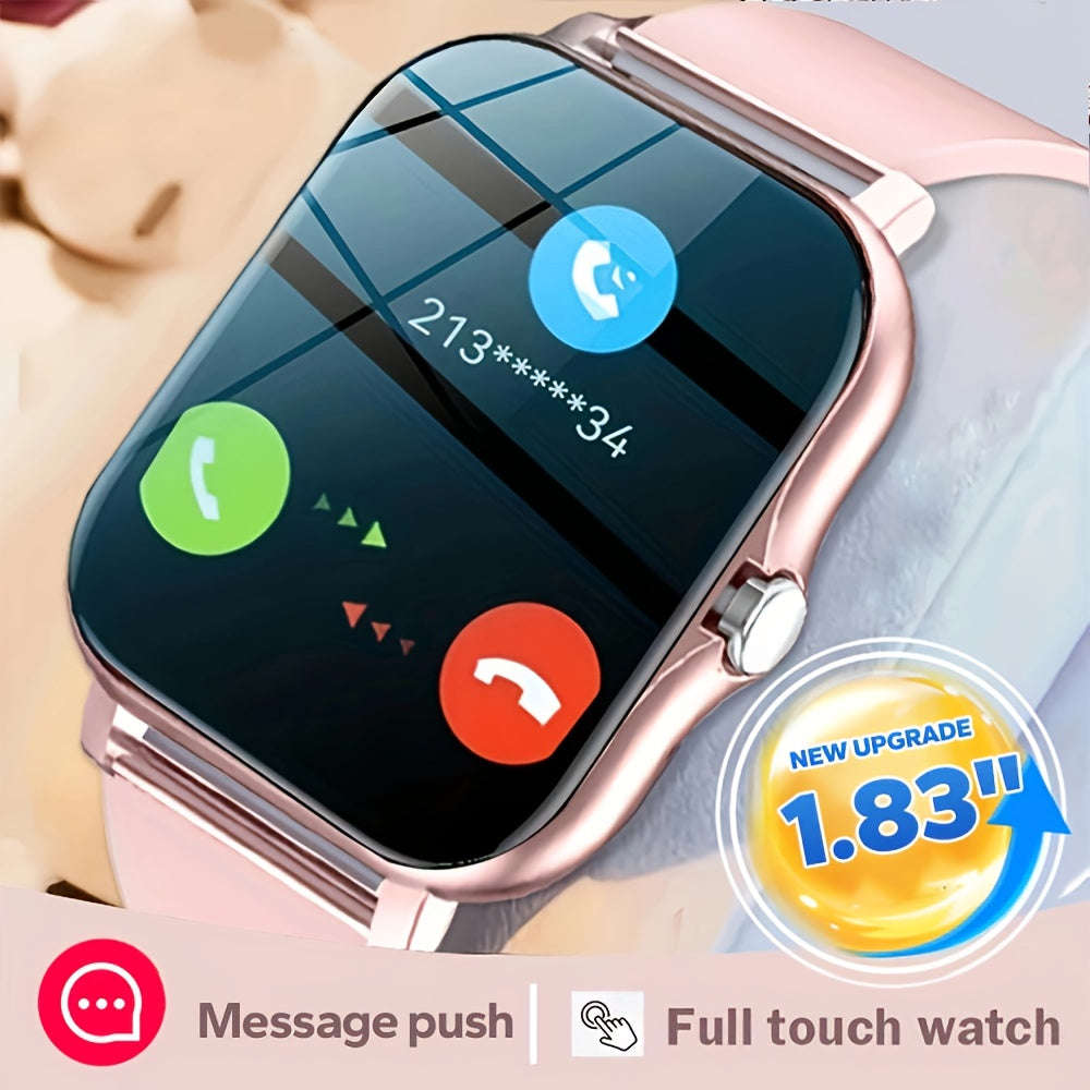 Smartwatch 1.83 Inch Display Wireless Calling Sports Modes Sedentary Reminders Compatible with Android iPhone