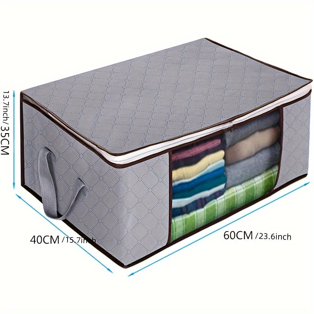 Bolsa rectangular de almacenamiento para ropa con ventana transparente para ropa de cama y mantas