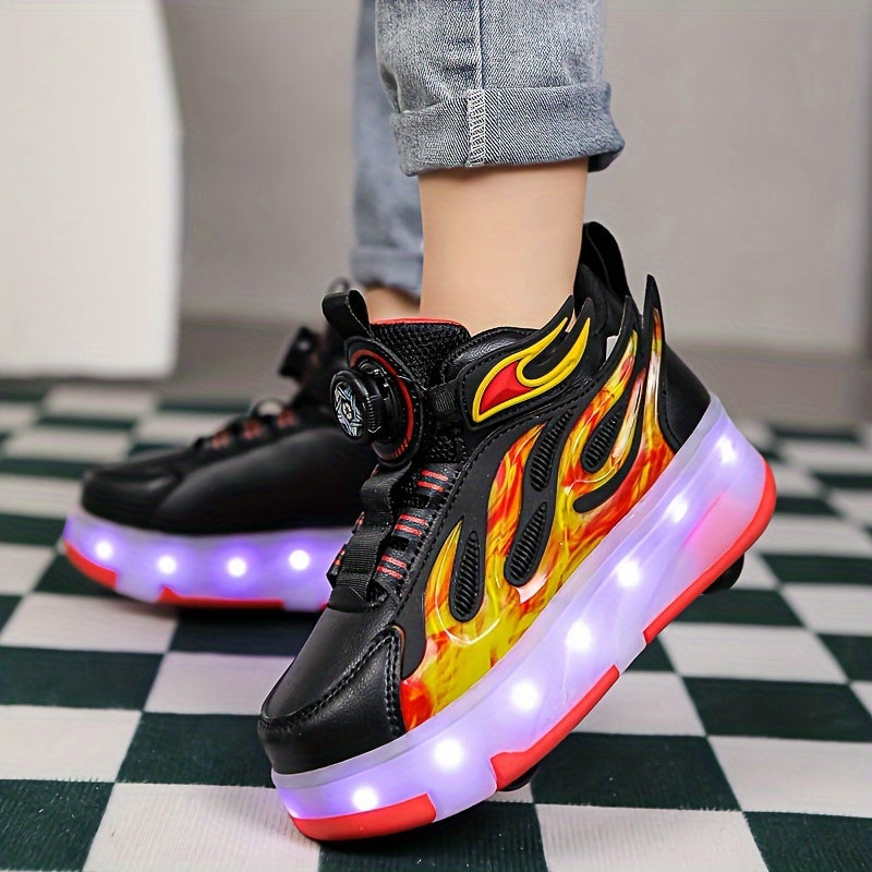 Patines LED para niños para uso en exteriores, unisex, para todas las estaciones, con ruedas dobles