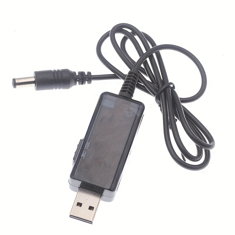 Cable convertidor de paso USB con adaptador de corriente de 5V a 9V 12V para enrutador y dispositivos pequeños