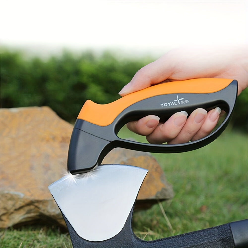 Sharpen garden tools with this stone for razor-sharp knives and blades for camping and kitchen