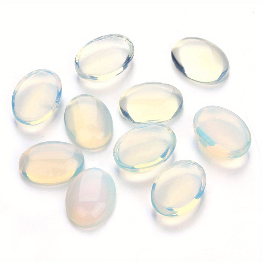 Set of 10 Natural Oval Agate Flatback Gemstone Cabochons 10x14mm 18x13mm for Jewelry Making