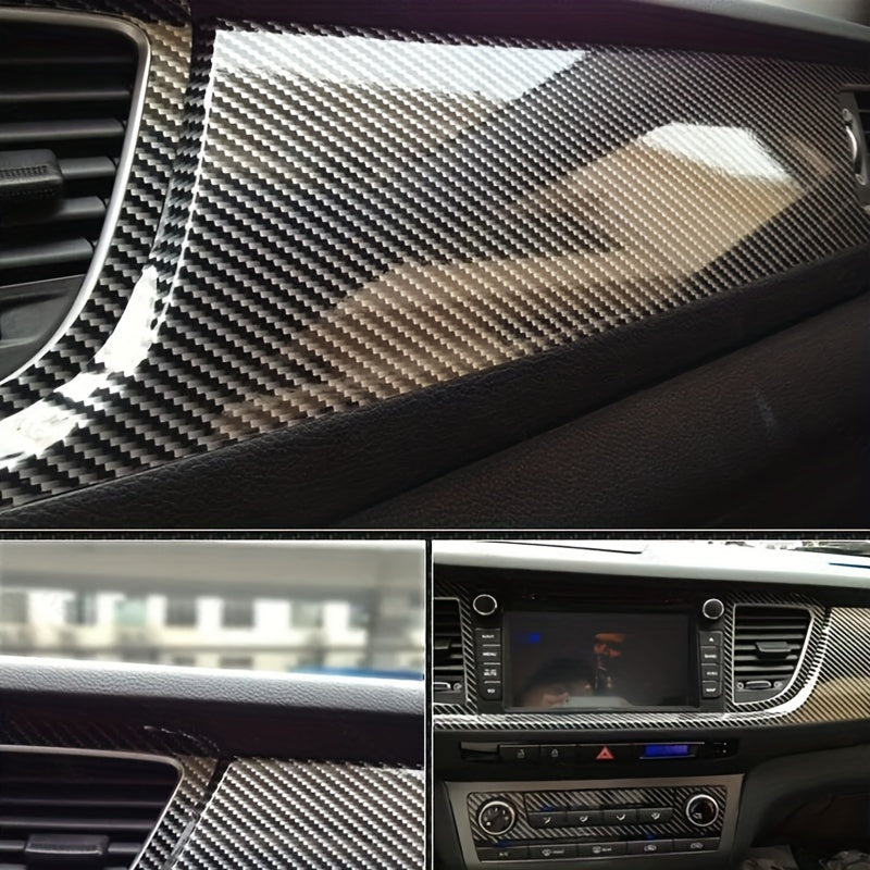 Motorcycle Carbon Fiber Sticker Waterproof Glossy Vinyl Decal Roll Multi Size