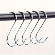 10 Stainless Steel S-Hooks for Kitchen Bathroom and Bedroom Hanging Towels Bags Accessories