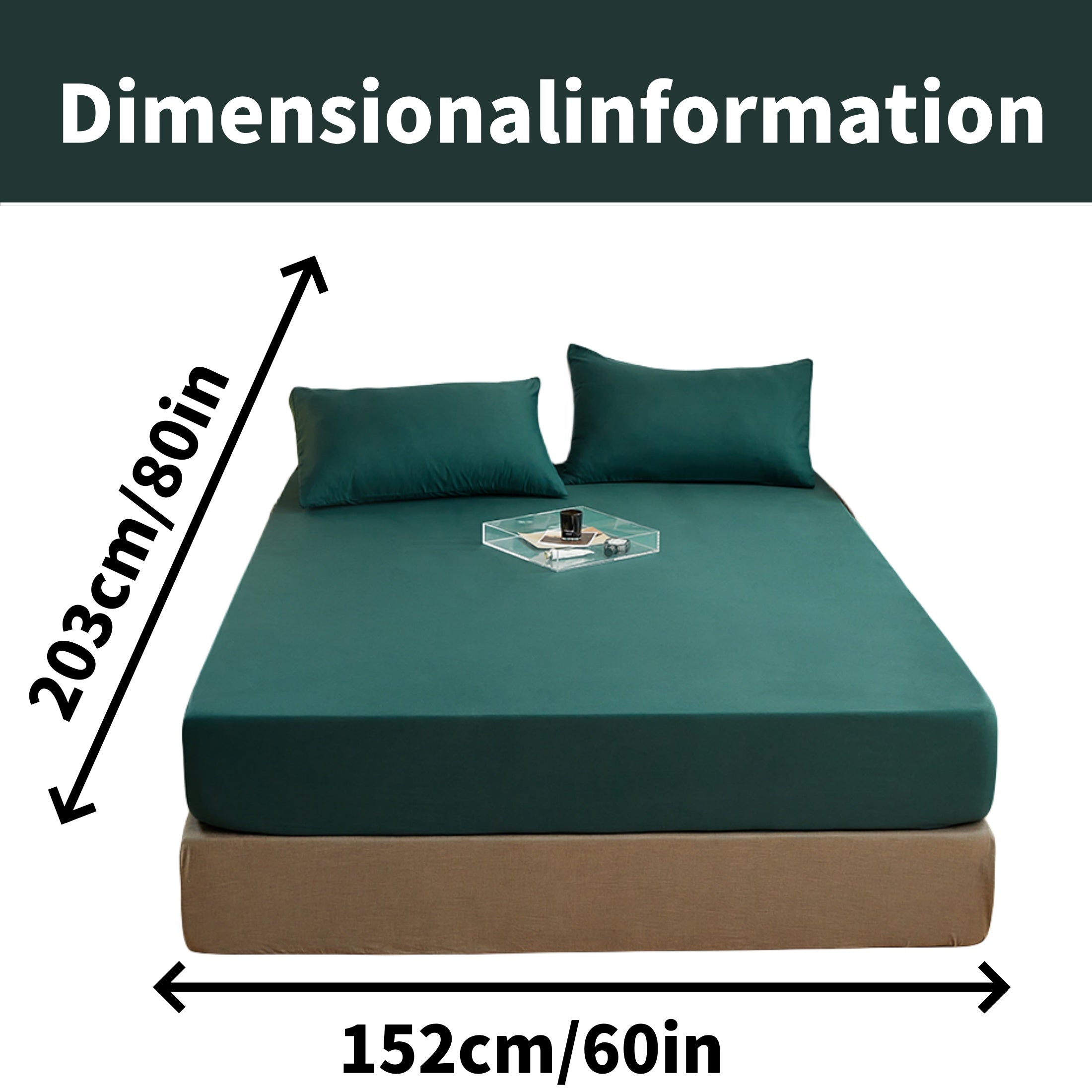 Juego de sábanas ajustadas de poliéster cepillado con 2 fundas de almohada, con bolsillo profundo, ropa de cama