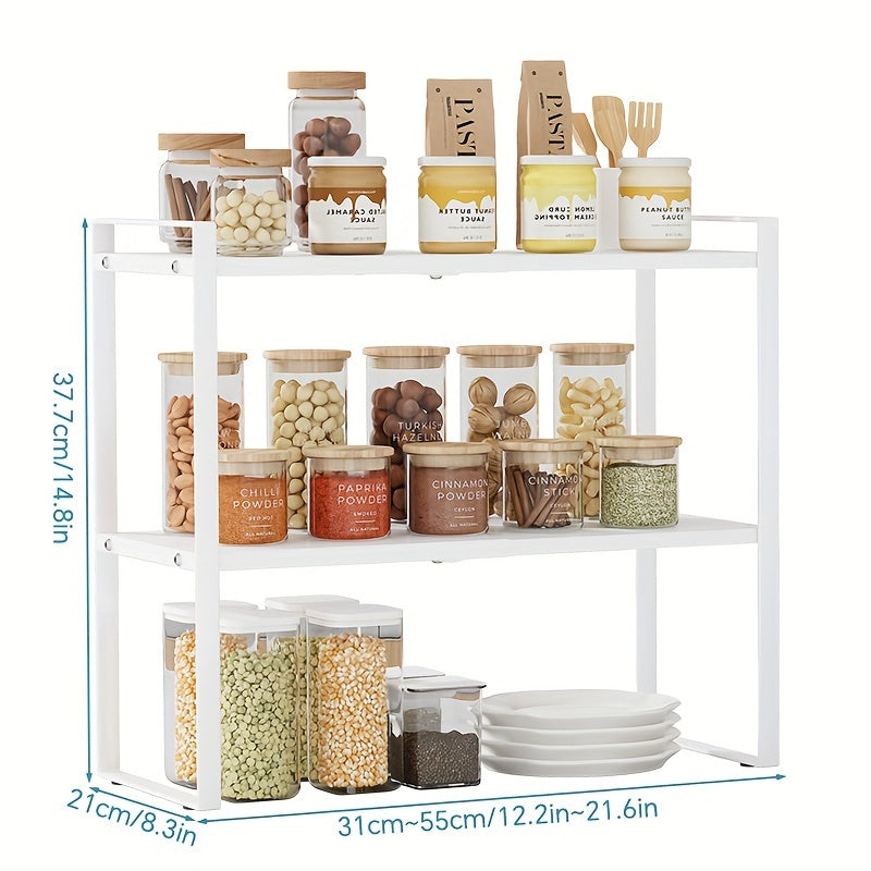 Expandable Cabinet Shelf Organizer for Kitchen Pantry Bathroom Storage