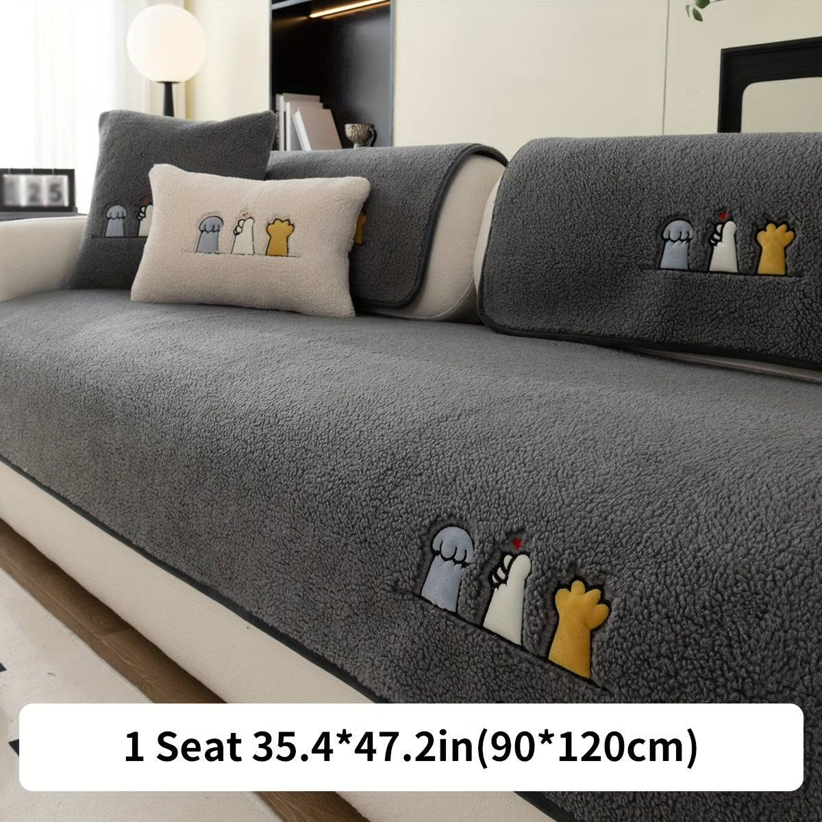 Plush Sofa Slipcover and Pillowcase Protects Furniture in Any Room