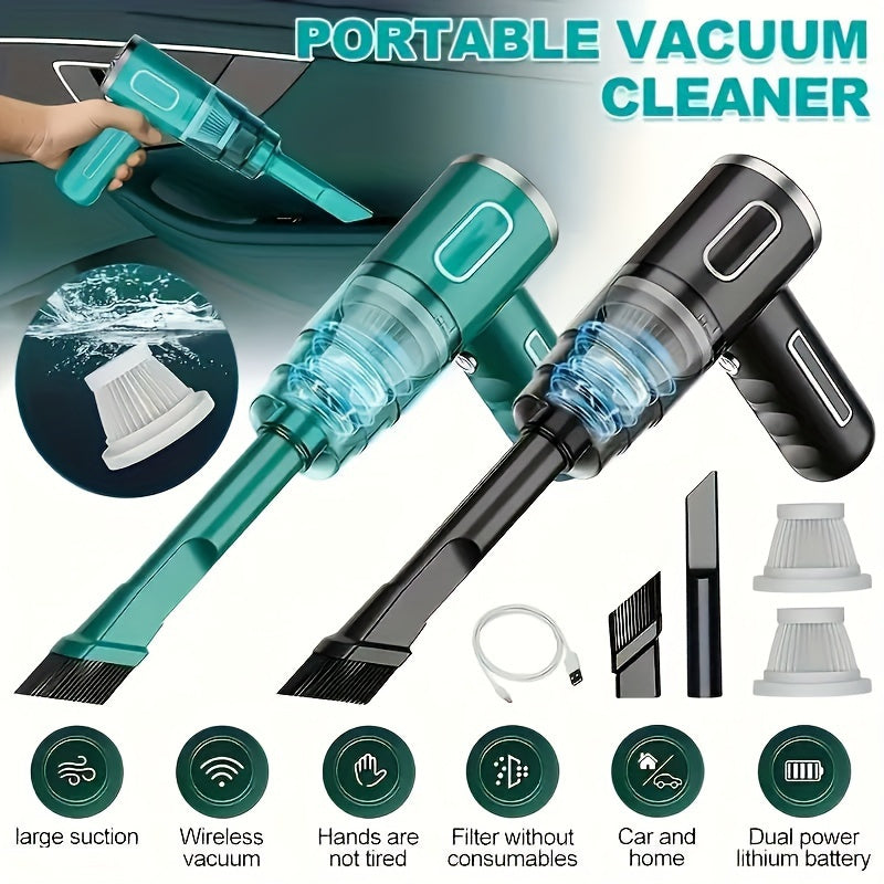 Cordless Handheld Vacuum Cleaner with Strong Suction Rechargeable Battery for Cars Homes Offices