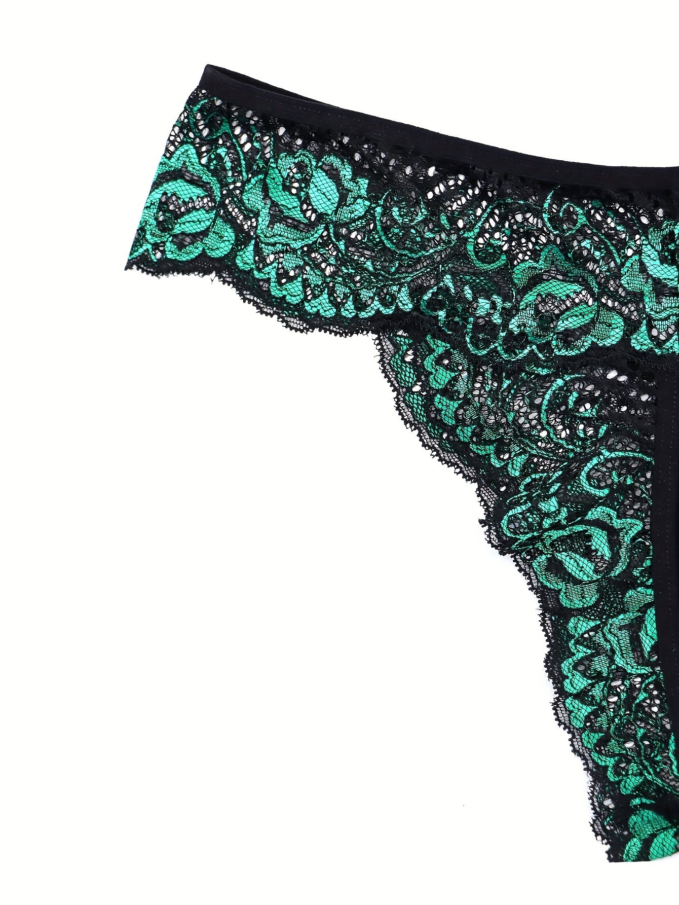 Women's Floral Lace Thongs Open Crotch Panties for Women