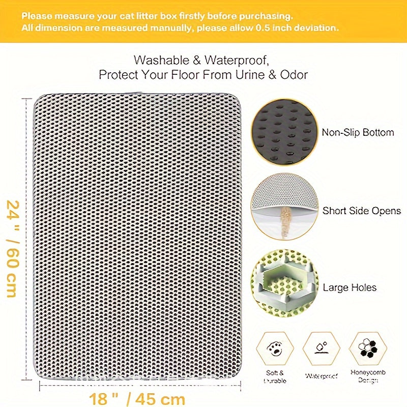 Dual-Layer EVA Cat Litter Mat for Indoor Cleanliness Protection