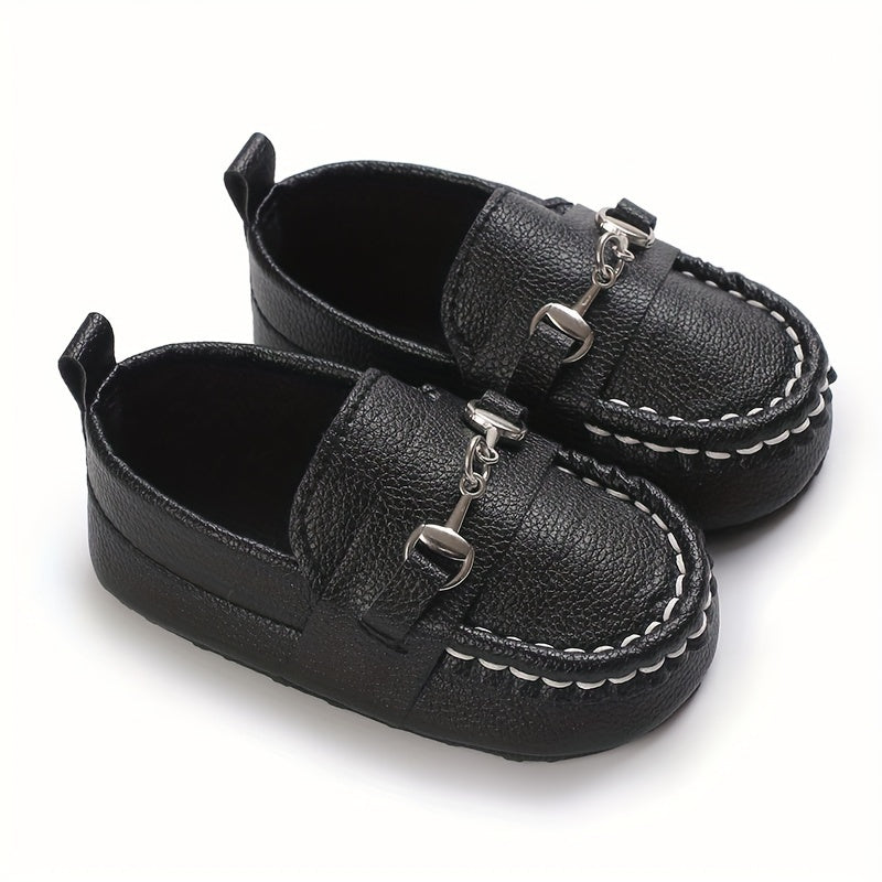 Zapatillas slip-on de color sólido para bebés niños, calzado ligero antideslizante y casual para primavera y otoño