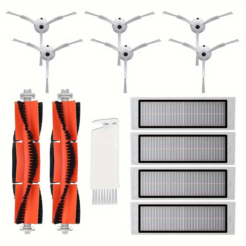 Xiaomi Roborock S5, S6, S50, S51, S55, S5 Max, S6 MaxV, S6 Pure, S60, Xiaowa E25 va E35 uchun 12 dona zaxira qismlar, asosiy cho'tka, yon cho'tka va HEPA filtridan iborat.